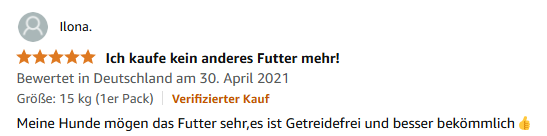 Bewertung zu 2x15kg Hundefutter von DOGS-HEART