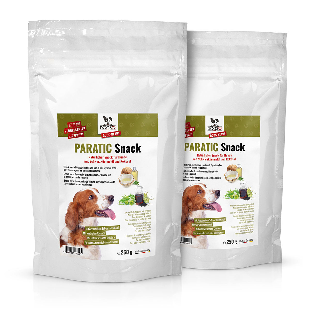 PARATIC Spar-Sets - Schutz-Snack für Hunde - mit Schwarzkümmelöl und Kokosöl