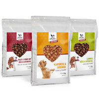 DOGS-HEART Trockenfutter – natürliche Rezepturen mit Süßkartoffel, Lamm, Geflügel und Rind für eine artgerechte Ernährung.