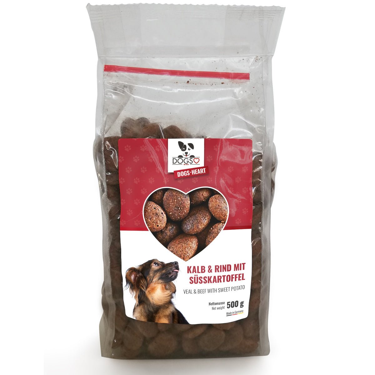 Futterproben 1 x 500g je Sorte (einmalig pro Kunde und Sorte 1 Futterprobe) - DOGS - HEART