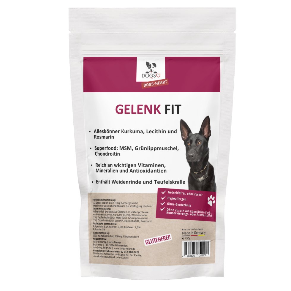 Gelenk Fit - Drops - Gelenkfreundliche Inhaltsstoffe tierärztlich abgestimmt - DOGS - HEART