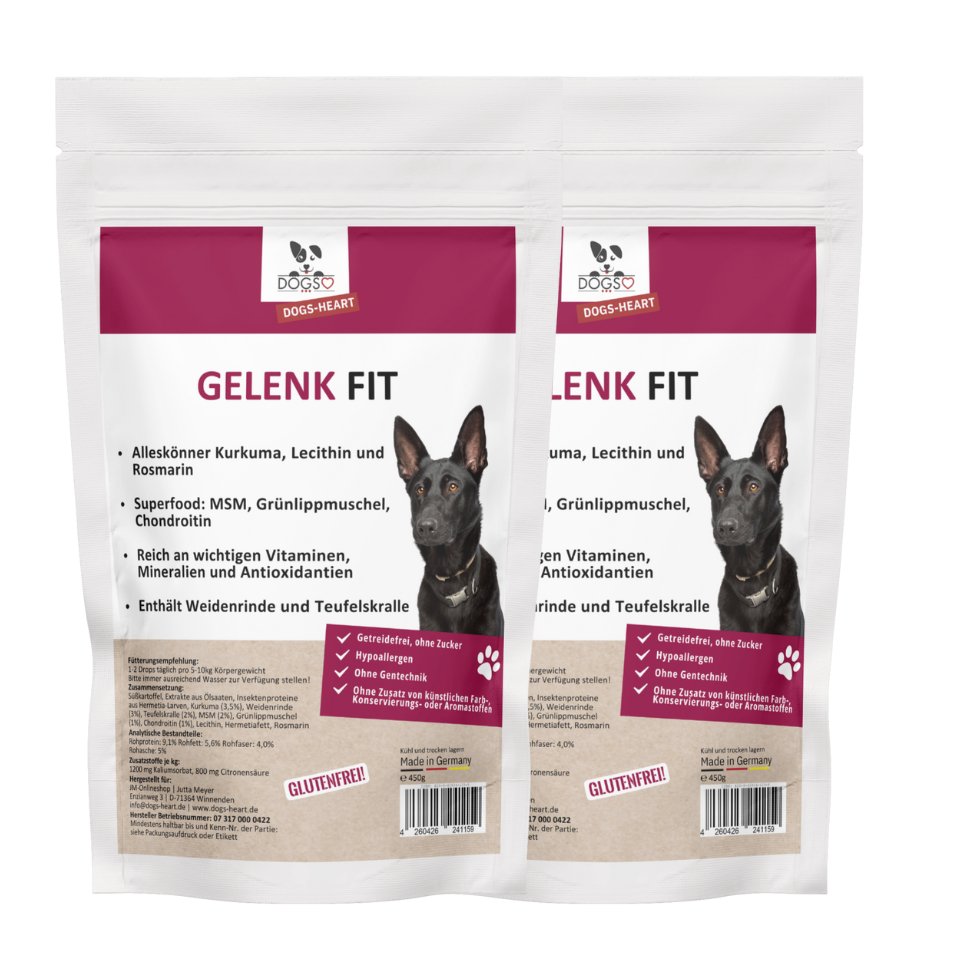 Gelenk Fit - Drops - Gelenkfreundliche Inhaltsstoffe tierärztlich abgestimmt - DOGS - HEART
