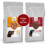 Hundefutter MIX - 2 x 15kg - getreidefrei mit hohem Fleischanteil, glutenfrei - DOGS - HEART