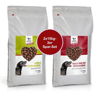Hundefutter MIX - 2 x 15kg - getreidefrei mit hohem Fleischanteil, glutenfrei - DOGS - HEART