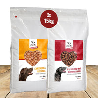 Hundefutter MIX 2x15kg | Dein Spar - Vorrat | Getreidefrei - DOGS - HEART