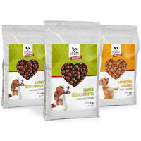 Hundefutter MIX - 3 x 5kg - getreidefrei mit hohem Fleischanteil, glutenfrei - DOGS - HEART