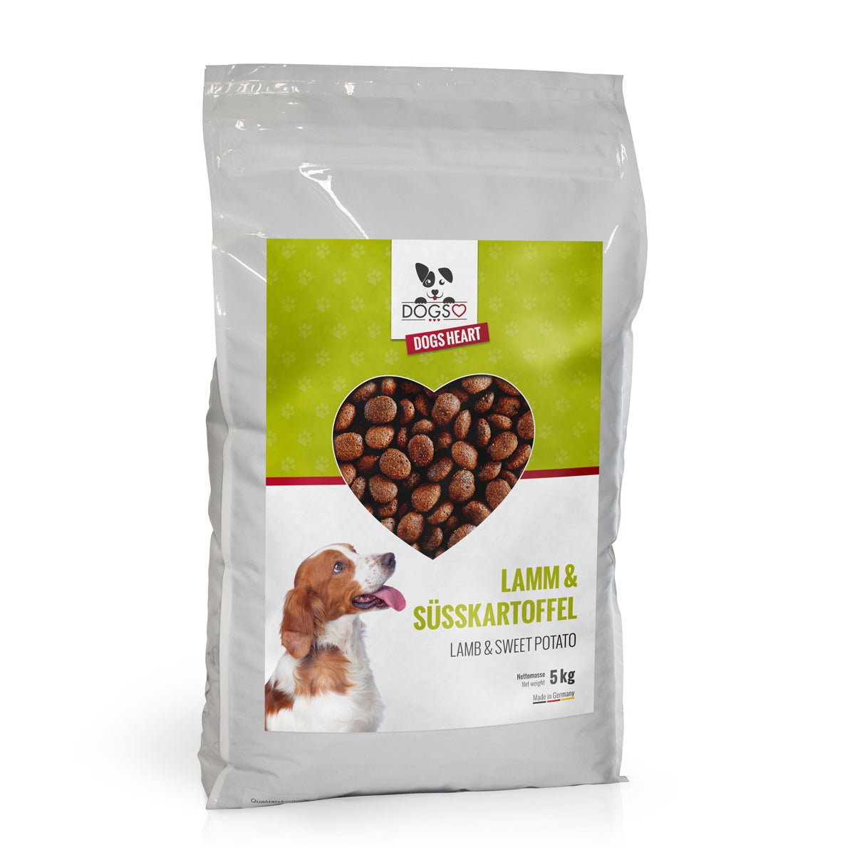 Lamm & Süßkartoffel - Hundefutter trocken getreidefrei mit hohem Fleischanteil, glutenfrei - DOGS-HEART - 5 kg Futterpackung