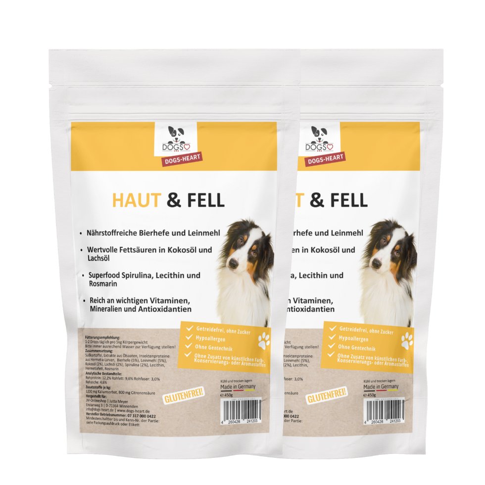 NEU! Haut & Fell Drops - Freude für Haut und Fell mit tierärztlich abgestimmter Rezeptur - DOGS - HEART
