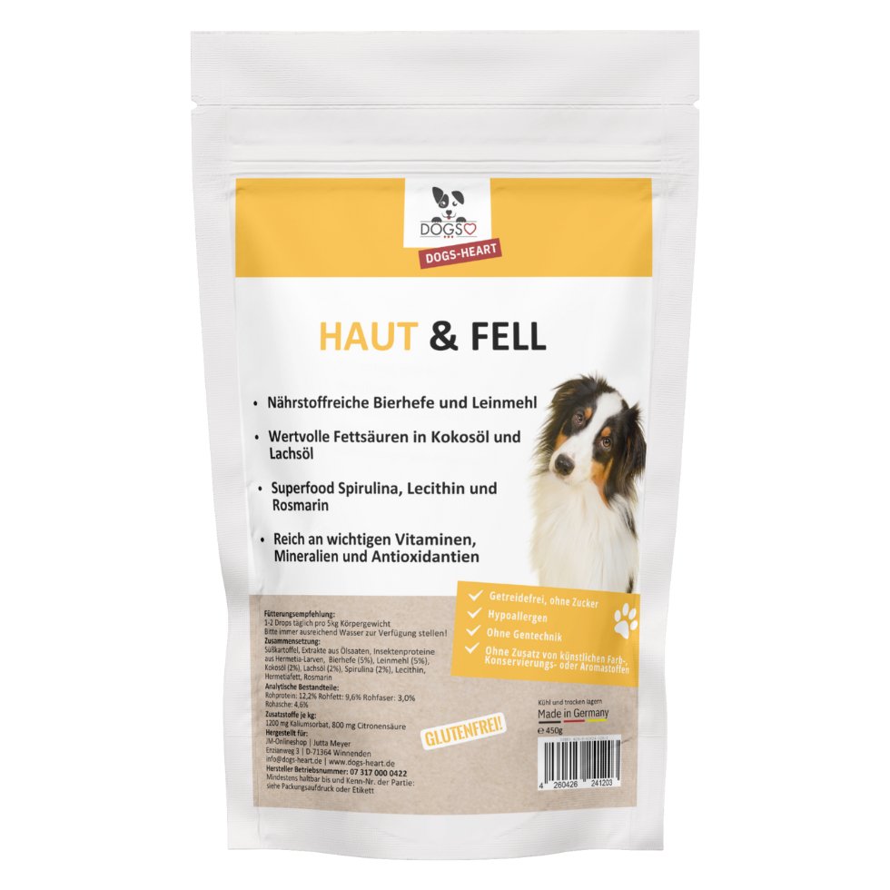 NEU! Haut & Fell Drops - Freude für Haut und Fell mit tierärztlich abgestimmter Rezeptur - DOGS - HEART