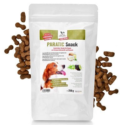 PARATIC Schutz-Snack für Hunde - mit Schwarzkümmelöl und Kokosöl - DOGS-HEART - Funktionssnacks | Leckerli für Hunde