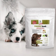 Lade das Bild in den Galerie-Viewer, PARATIC Schutz-Snack für Hunde - mit Schwarzkümmelöl und Kokosöl - DOGS-HEART - Funktionssnacks | Leckerli Hund mit Packung
