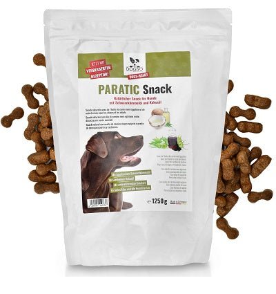 PARATIC Schutz-Snack für Hunde - mit Schwarzkümmelöl und Kokosöl - DOGS-HEART - Funktionssnacks | Leckerli Große Packung