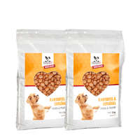 Premium Hundefutter Geflügel 15kg | Getreidefrei | Kleine Kroketten - DOGS - HEART - Trockenfutter