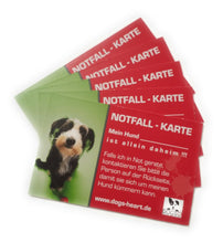 Lade das Bild in den Galerie-Viewer, SOS Notfallkarten (5er Set) - Beschütze Deinen Hund im Notfall!
